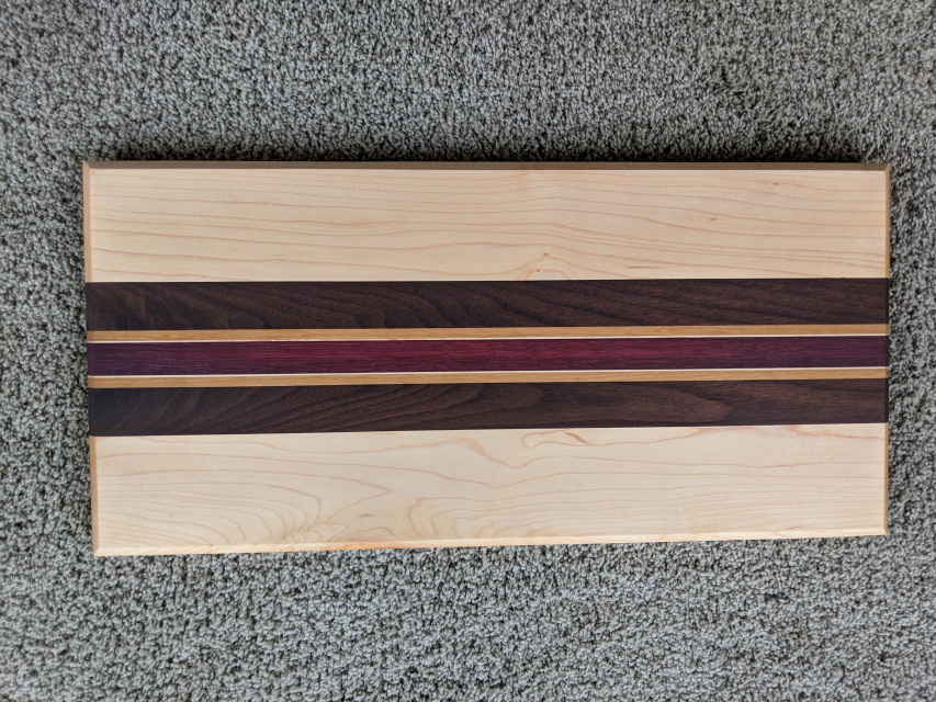 Large Cutting Board - Maple, Walnut, Cherry, Purple Heart